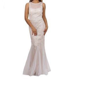 Cachet Nude Vintage Wedding gown or Evening Dress